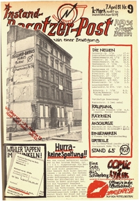 Instand-Besetzer-Post KA 36 + Rest-Berlin : Illustriertes Wochenmagazin einer Bewegung; Nr. 9, 7. April [Mai] 81