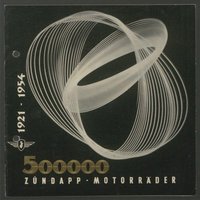 Prospekt: 500 000 Zündapp-Motorräder 1921-1954, Werbebroschüre