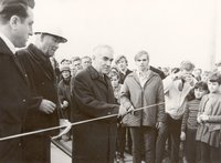 Fotografie Freigabe der Brücke des 20. Jahrestages für den Omnibus- und Tramverkehr, 1969