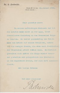 H. Pachnicke an Dobert (unsicher) 21.01.1902