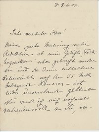 E.L. Wolzogen an Dobert, 08.06.1905 (2)