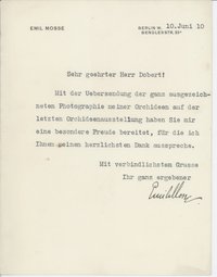 E. Mosse an Dobert, 10.06.1910