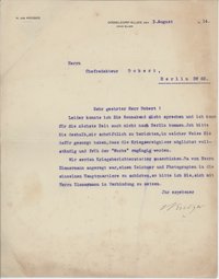 H. Krüger an Dobert, 03.08.1914