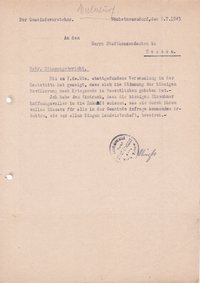 Gemeindevorst. an Stadtkommandant, 08.07.1945