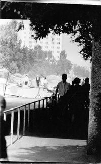 Fotografie Bauarbeiten am Fußgängertunnel, 1968
