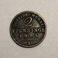 2 Pfennige 1865 Scheidemünze