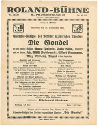 Die Gondel. Gastspiel in Wien