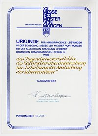 Auszeichnung "Jugendneuererpreis"
