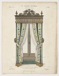 "Décor de fenêtre de salon (Vieux Bois.)"