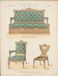 "Banquette d'antichambre, Fauteuil et chaise d'antichambre", aus: Le Garde-meuble