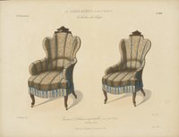 "Fauteuil et chaise confortables pour le petit Salon; Garniture côtelée", aus: Le Garde-meuble