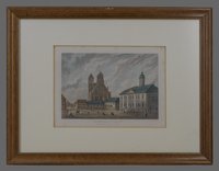 Gottheil, Julius: Prenzlauer Marktplatz mit Marienkirche, 1860