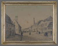 Kannengieser, Louise: Ansicht der Klosterstraße in Prenzlau, um 1860