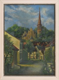Ölbild "Oberkietz mit Nicolaikirche"
