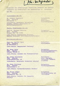 AG Technische Denkmale - Mitgliederliste