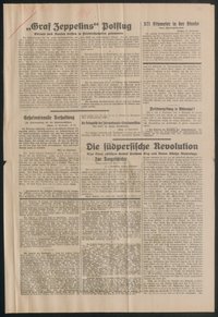 Zeitungsbericht über die bevorstehende Arktisfahrt des Luftschiffs "Graf Zeppelin"