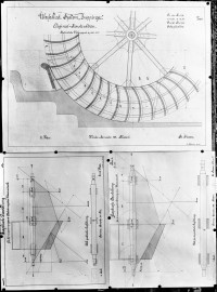 Überfallrad, System Zuppinger; Graphische Darstellung für die zusammengesetzte Belastung einer Wasserradwelle
