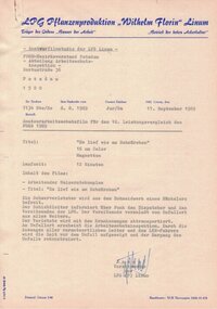 Brief an den FDGB Potsdam Abteilung Arbeitsschutz