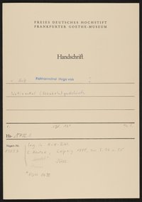 Zettel aus Büchern aus Hofmannsthals nachgelassener Bibliothek