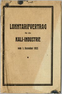 Lohntarifvertrag für die Kali-Industrie vom 1. Dezember 1922