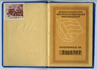 Mitgliedsbuch der 'Gesellschaft für Deutsch-Sowjetische Freundschaft'