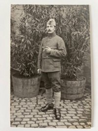 Ludwig Schmidt, Foto eines unbekannten französischen Kriegsgefangenen/Offiziers, Friedberg 1914-1918