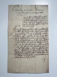 Urkunde, Beauftragung des Regierungsrates Karl du Thil mit einem Gutachten nach der Rheinbundakte vom 12. Juli 1806, 25. August 1806