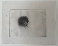 Albert Hendschel, Bitte um Feuer; Raucher, Kopf im Profil nach rechts, dem ein anderer Feuer gibt, das Gesicht nur als Profillinie angedeutet, ca. 1875