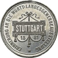 Medaille auf die Württembergische Landesgewerbeausstellung in Stuttgart 1881