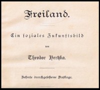 Buch Theodor Hertzka: "Freiland"