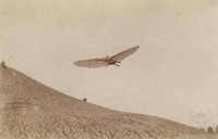 Fotografie:eines Fluges von Otto Lilienthal