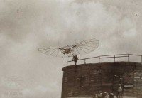 Flug Otto Lilienthals an der Fliegestation Maihöhe