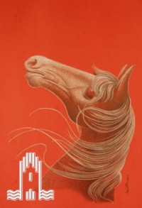 Bleistiftzeichnung Pferdekopf