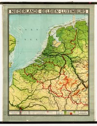 Schulwandkarte "Niederlande - Belgien - Luxemburg"