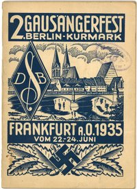 Festbuch zum 2. Gausängerfest des Sängerbundes Berlin-Kurmark in Frankfurt (Oder) 1935