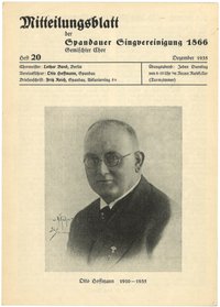Mitteilungsblatt der Spandauer Singvereinigung 1866, Heft 20, Dez. 1935
