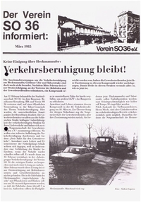 SO 36 : Der Verein SO 36 informiert; März 1985
