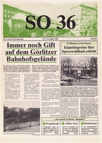 SO 36 : Der Verein SO 36 informiert Nr. 7, November 1986