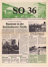SO 36 : Der Verein SO 36 informiert; Nr. 1, April 1986