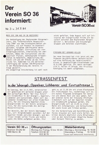 SO 36 : Der Verein SO 36 informiert; Nr. 3, 31.07.1981