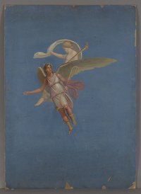 Zahn, Wilhelm: Schwebender Götterbote mit Mondgöttin (pompejanische Malerei), 1850er Jahre