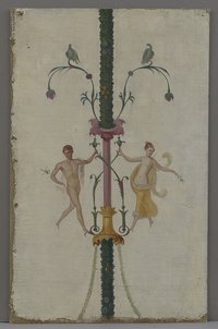 Unbekannt: Allegorie auf die eheliche Liebe (im pompejanischen Stil), um 1850