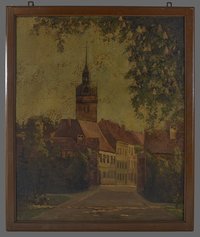 Hildebrandt, Paul: Katharinenkirche, von der Havelstraße aus gesehen (VIII), wohl 1917