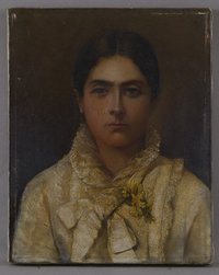Unbekannt: Porträt einer jungen Frau, 1870/80