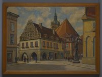 Säwert, Karl: Blick auf das Kurfürstenhaus und die St. Katharinenkirche in Brandenburg (Havel), 1941