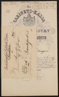 Brief der Cabinets-Kassa München an das Freie Deutsche Hochstift vom 26.08.1863