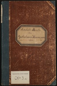 Protokoll-Buch der Goethehaus-Kommission 1889-1901