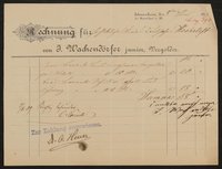 Rechnungen über Gemälde- und Rahmungsarbeiten im Goethehaus aus den Jahren 1888-1889