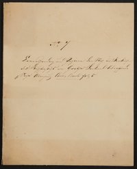 Umlegeblatt für das Konvolut: Correspondenz und Papiere den Stich und Verkauf des Kupferstiches von Goethes Denkmal von Schwanthaler betreffend
