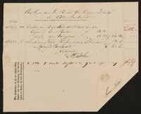 Frachtbrief der Firma Seb. Pichlers sel. Erben an Johann David Passavant mit angehängter Abrechnung von Friedrich John aus 1844